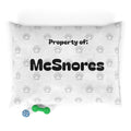 Property of McSnores Pet Bed | 40 × 30 Cozy Paw Print Dog Bed