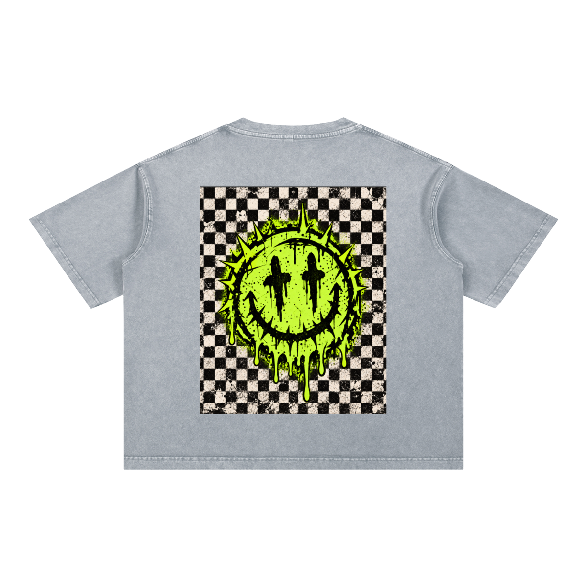 Jane & Lexi OFF THE GRID oversized mineral wash cotton graphic tee, vintage grunge streetwear product image 4