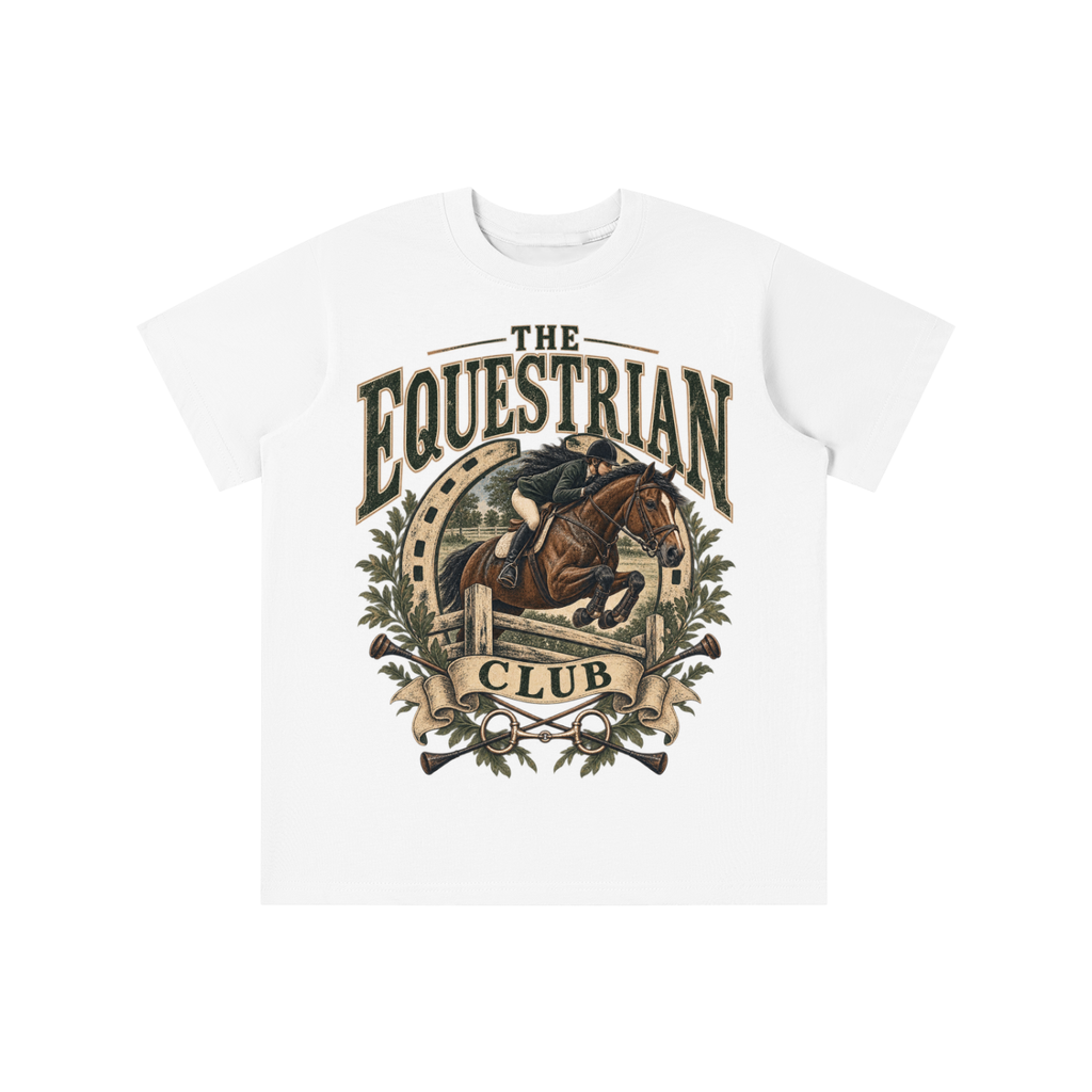 Boys Equestrian Club cotton graphic tee in assorted colors