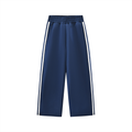 Boys royal blue contrast stripe straight-leg sweatpants with elastic waist