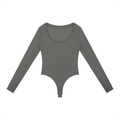 Essential Long Sleeve Bodysuit | Soft Stretch Scoop Neck Top