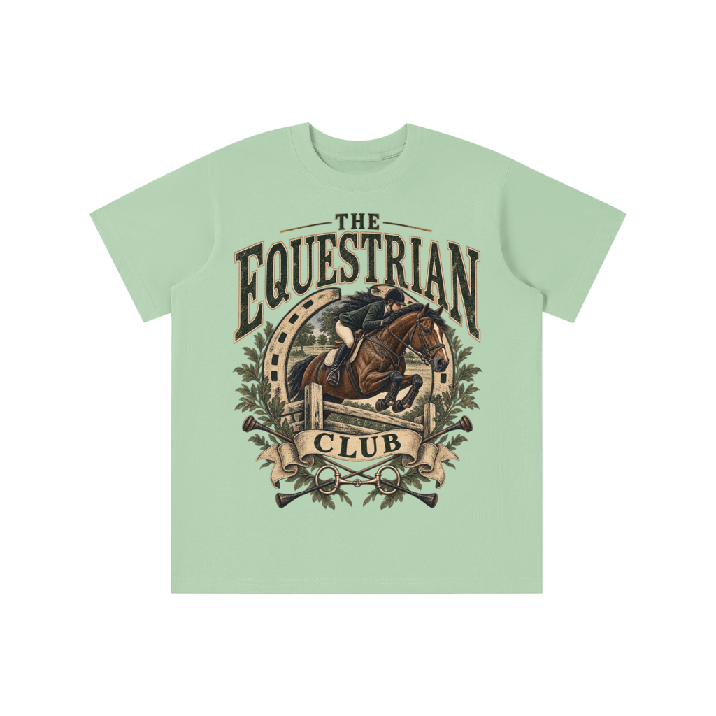 Boys Equestrian Club cotton graphic tee in assorted colors