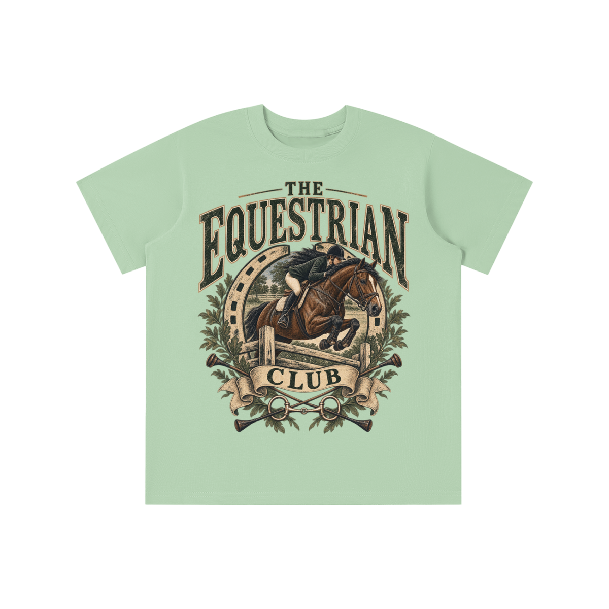 Boys Equestrian Club cotton graphic tee in assorted colors