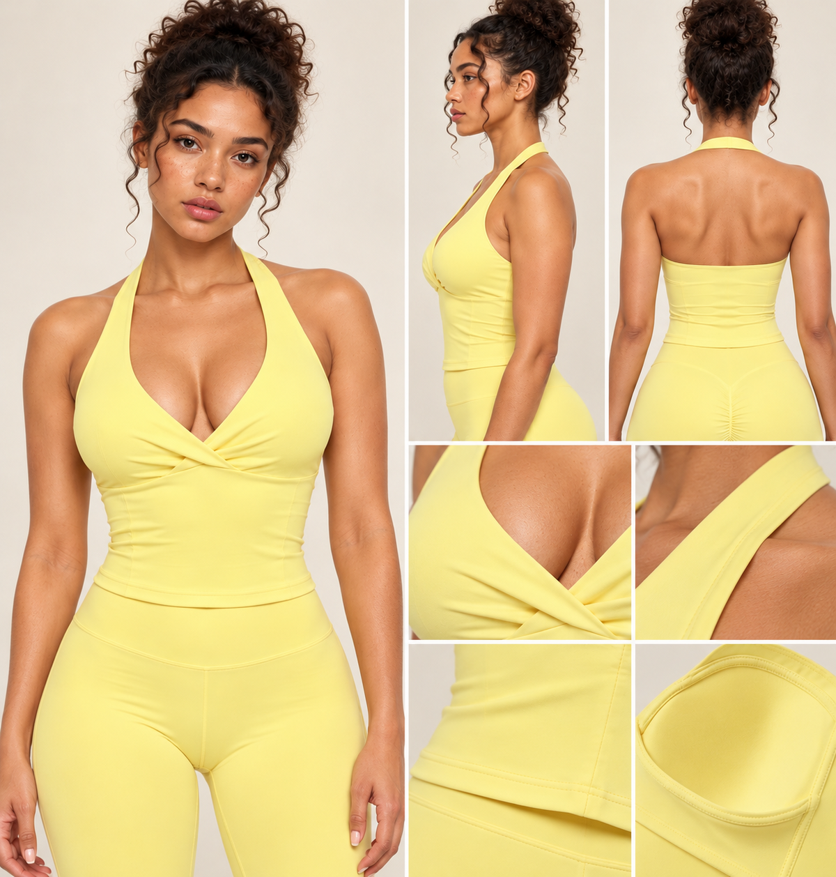 Ruched Halter Crop Top | Sleek Yoga & Activewear Top