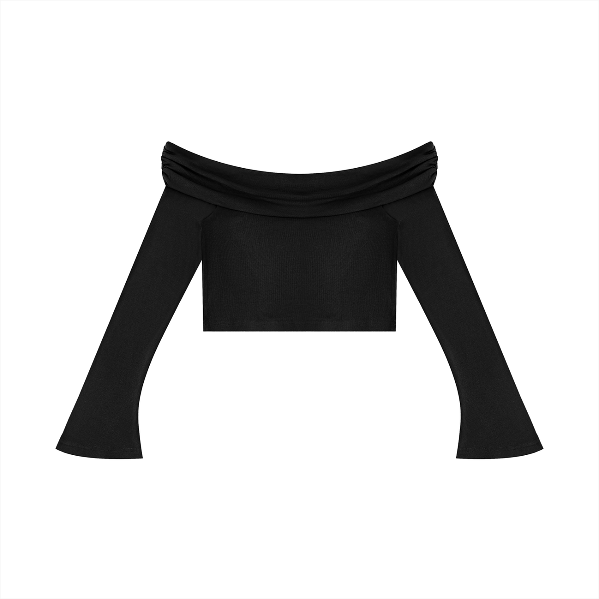 Women's Off-Shoulder Bell Sleeve Crop Top product image 2