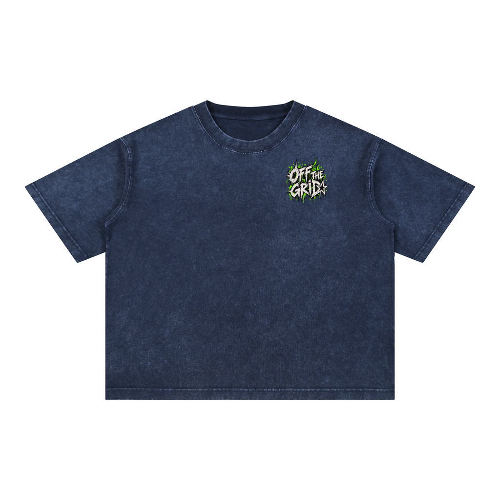 Jane & Lexi OFF THE GRID oversized mineral wash cotton graphic tee, vintage grunge streetwear product image 13