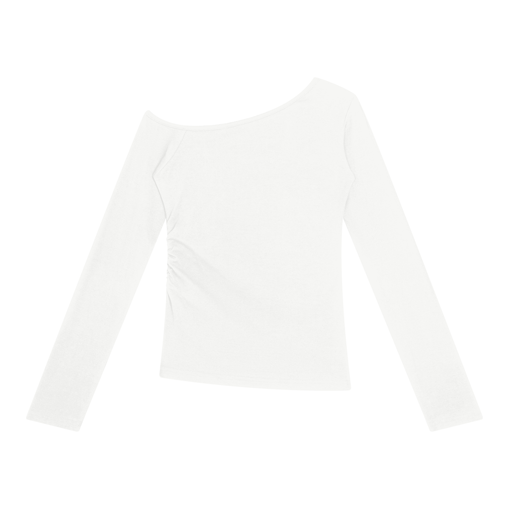 Off-the-Shoulder Top | Fitted Long Sleeve Tee